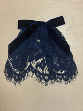 Stone Sand Lace Doily w Velvet Bow
