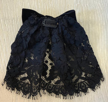 Classic OG Black Lace Hair Doily with Velvet Bow
