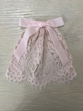 Pink Lace Doily with Velvet Bow