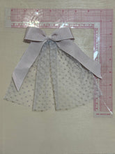 Pink Swiss Dot Doily with Grosgrain Bow