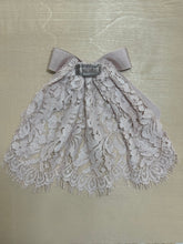 Dusty Pink Lace Doily with Velvet Bow