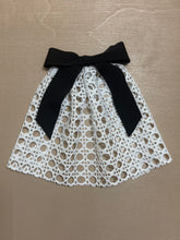 Designer inspired Mesh Hair Doily with Black Grosgrain Bow