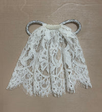 New Lace Doily with Rhinestones Bow