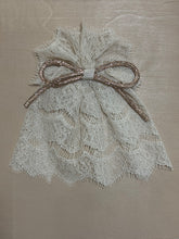 Lace Hair Doily with Rhinestone Bow