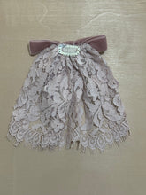 Dusty Pink Lace Doily with Velvet Bow