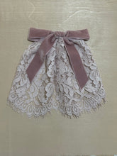 Dusty Pink Lace Doily with Velvet Bow