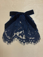 Stone Sand Lace Doily w Velvet Bow