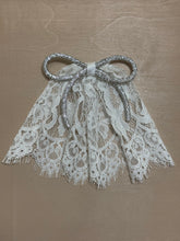 New Lace Doily with Rhinestones Bow