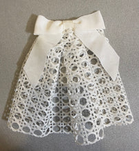 Designer inspired Mesh Hair Doily with Black Grosgrain Bow