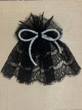 Lace Hair Doily with Rhinestone Bow