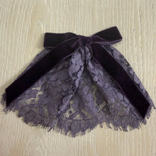 Classic OG Lace Violet Hair Doily w Velvet Bow
