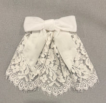 Classic OG White Lace Hair Doily w Velvet Bow