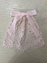 Pink Lace Doily with Velvet Bow