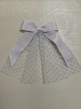 Pink Swiss Dot Doily with Grosgrain Bow