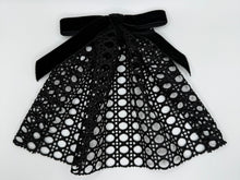 Designer inspired Mesh Hair Doily with Black Velvet Bow B