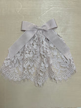Dusty Pink Lace Doily with Velvet Bow