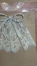 New Lace Doily with Rhinestones Bow