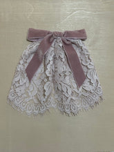 Dusty Pink Lace Doily with Velvet Bow