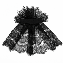 Lace Hair Doily with Grosgrain Ribbon