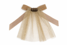 Gold Mesh Hair Doily With Velvet Bow