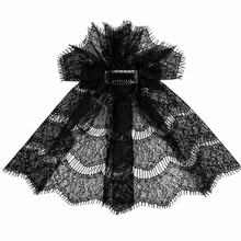 Lace Hair Doily with Grosgrain Ribbon