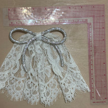 New Lace Doily with Rhinestones Bow