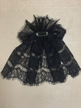 Sand Lace Hair Doily w Gold Rhinestone Bow