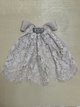Dusty Pink Lace Doily with Velvet Bow