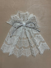 Lace Hair Doily with Rhinestone Bow