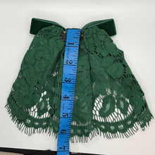 Green Lace Doily w Velvet Bow