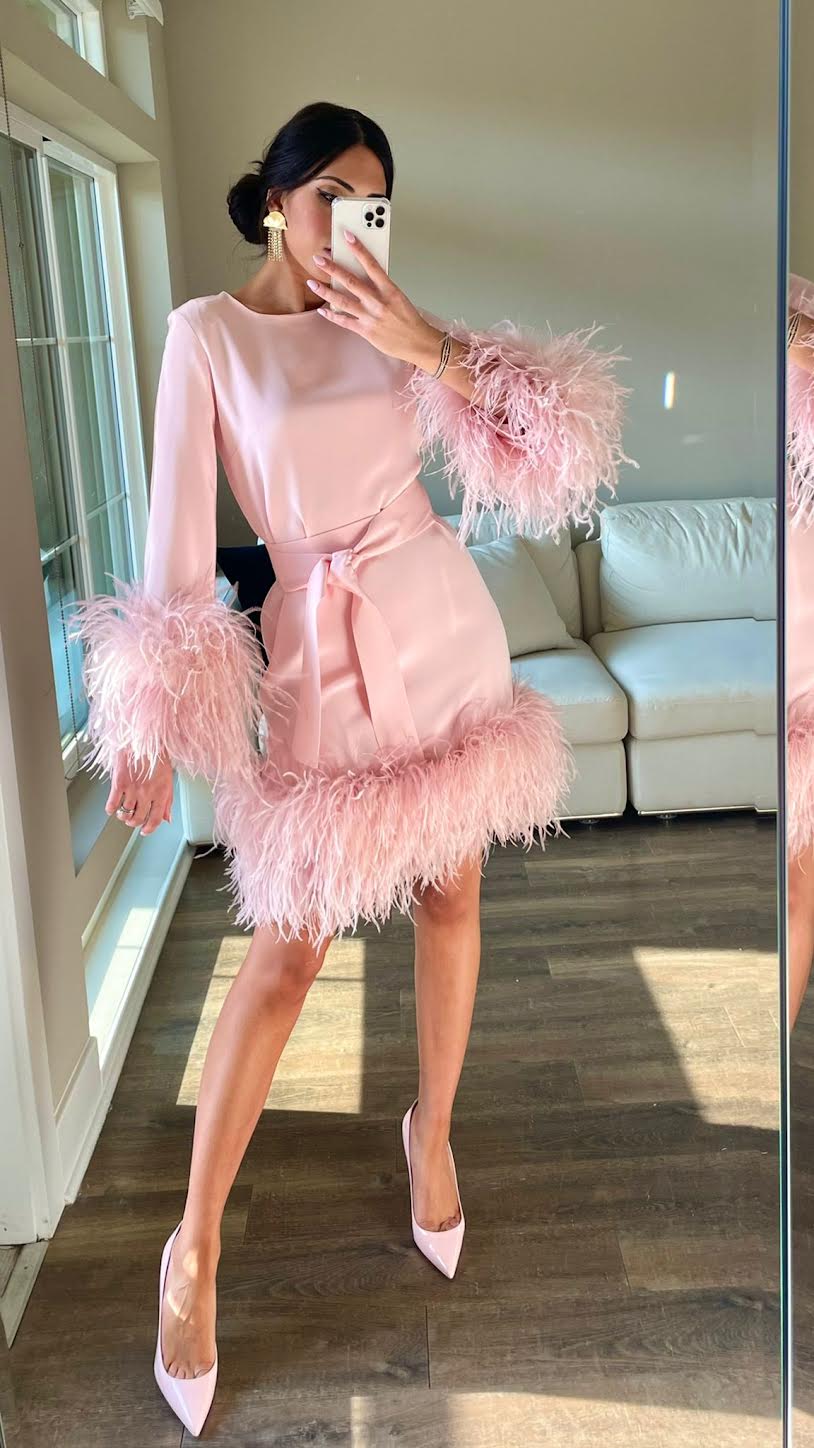 Tamar Silk Feather Dress Lev Couture Tamar Silk Feather Dress Lev Couture