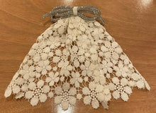 Lace Doily with Rhinestone Bow