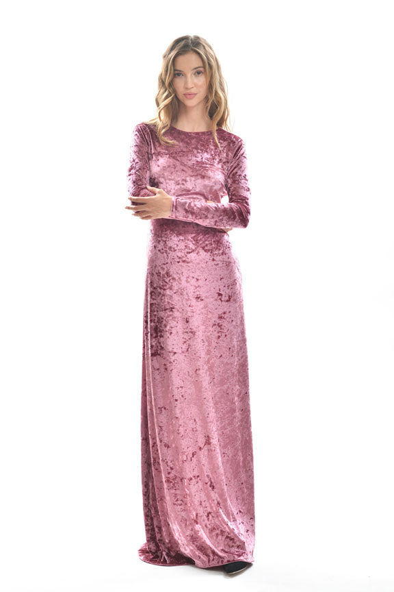 Ella Lace Maxi Dress - Mauve